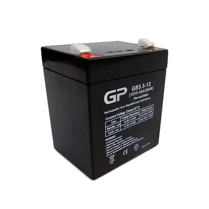 wholesale, wholesale batteries, sla, sealed lead acid batteries, GP1255, 12V 5.5Ah