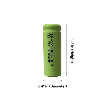 IP Power 2/3AAA 300mAh Ni-Mh Rechargeable Flat Top Battery