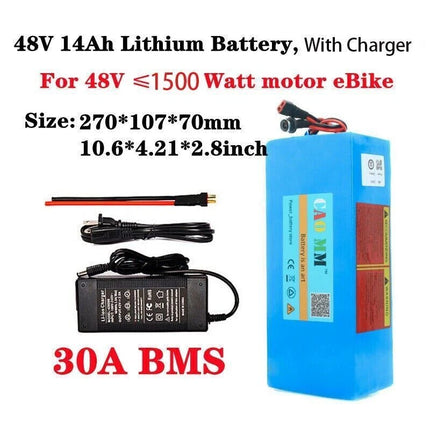 36V 48V 8Ah 14Ah 16Ah 20Ah Electric Bike Battery for 200W to 1500W Ebike Systems