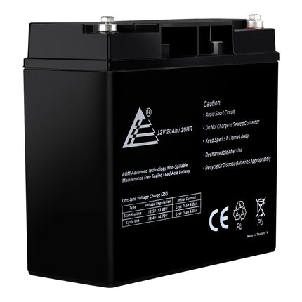 12V 20Ah Baoshi 6DZM20 Sealed Lead Acid Battery - Order Of 4