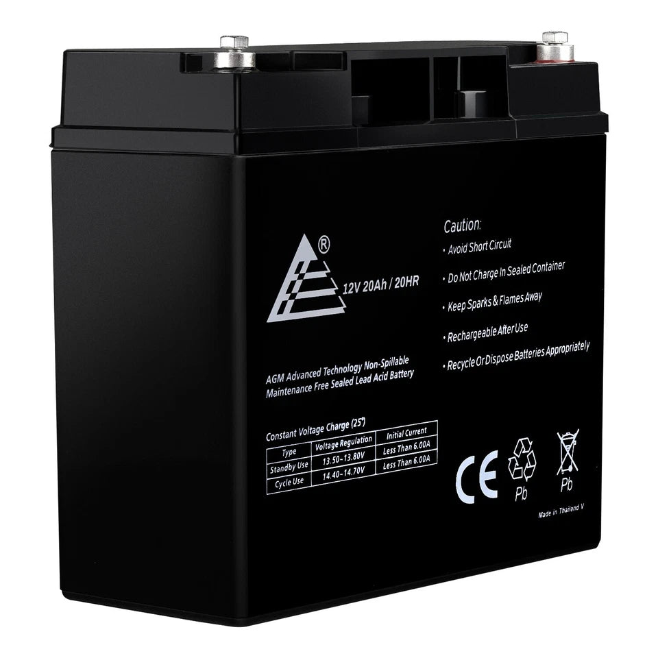 12V 20Ah Baoshi 6DZM20 Sealed Lead Acid Battery - Pack of 4