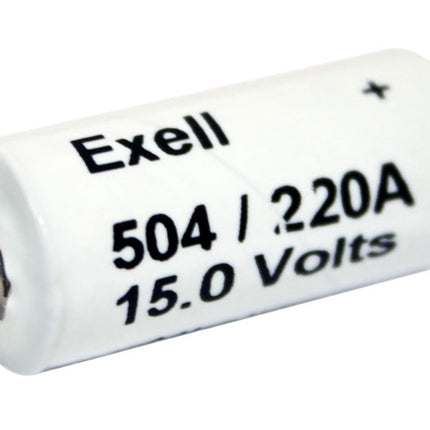 Exell A220 504A 15V Alkaline Battery Compatible with ANSI 220, Eveready 504A, and NEDA 220