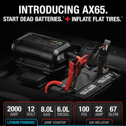 NOCO 2000A Jump Starter and 22A Air Inflator