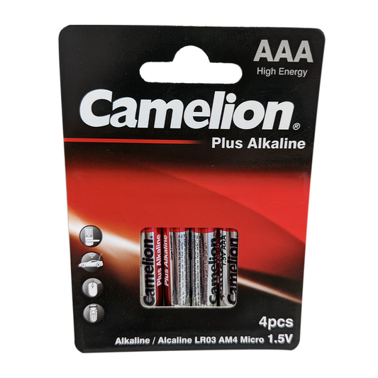 Camelion AAA Plus Alkaline Eco 1.5V Batteries Blister Pack of 4