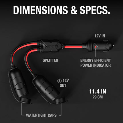 NOCO 12V Plug 2-Way Splitter