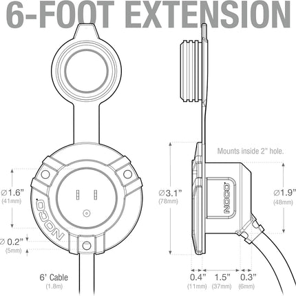 NOCO 6-Foot AC Port Plug