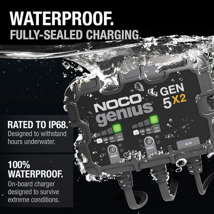 NOCO 2-Bank 10A Onboard Battery Charger