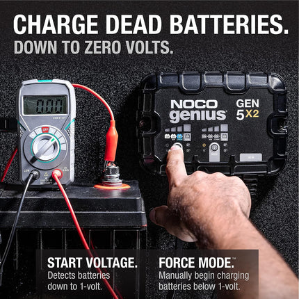 NOCO 2-Bank 10A Onboard Battery Charger