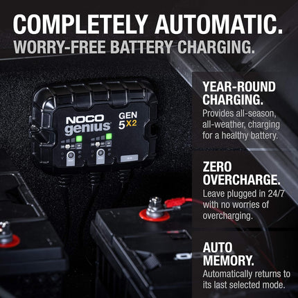 NOCO 2-Bank 10A Onboard Battery Charger