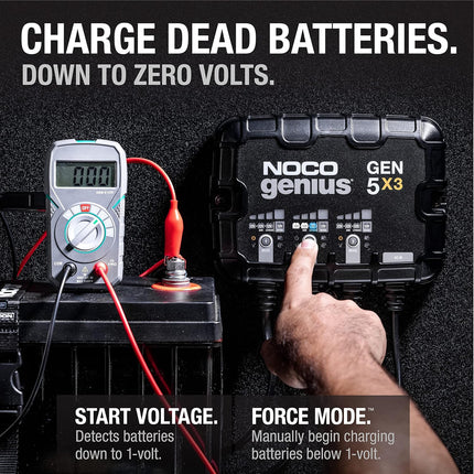 NOCO 3-Bank 15A Onboard Battery Charger