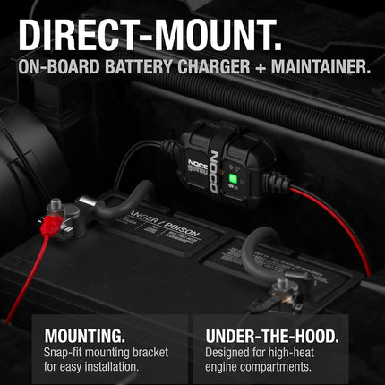 NOCO 2A Direct-Mount Battery Charger