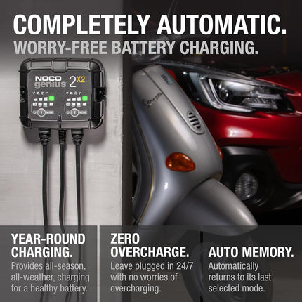NOCO 4A 2-Bank Battery Charger