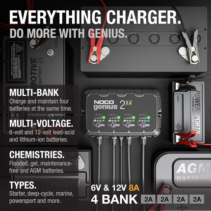 NOCO 8A 4-Bank Battery Charger