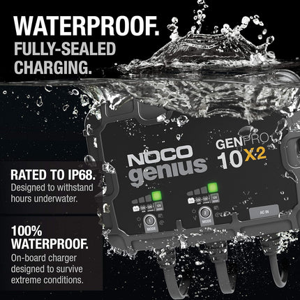NOCO 2-Bank 20A Onboard Battery Charger