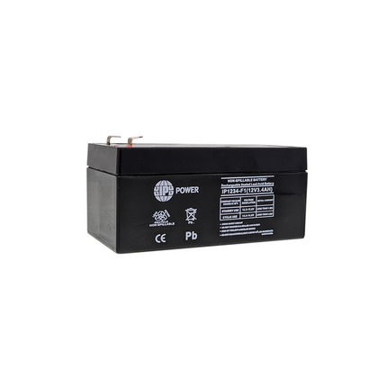 IP Power IP1234 F1 12V 3.4Ah Sealed Lead Acid Rechargeable Battery for Alarms UPS Systems and Emergency Lighting