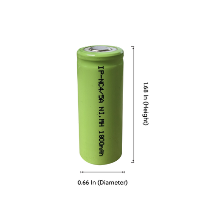 IP Power 4/5 A Ni-Mh 1800mAh Flat Top Rechargeable Battery