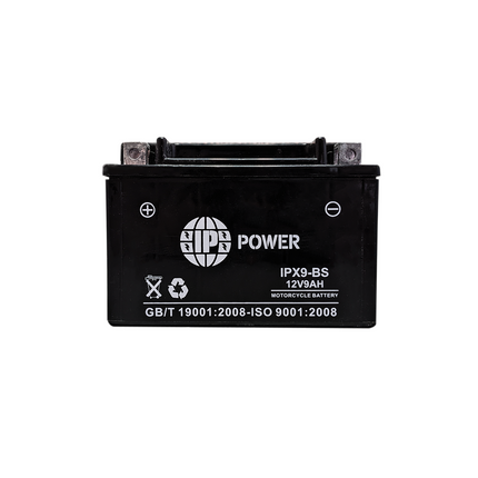 IP Power IPX9 BS AGM Motorsport Battery Locally Activated High Performance Maintenance Free Power for Motorcycles ATVs and Scooters