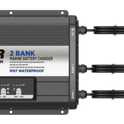 2 Bank 12v or 36v Lithium Charger