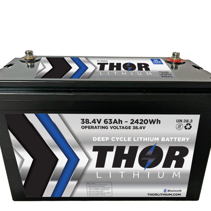Thor 36V 63Ah LiFePO4 Battery – High-Capacity Lithium Marine Battery with BMS & 10-Year Warranty