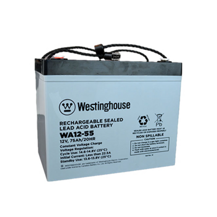 Westinghouse WA12-55N-F11 12V 55Ah F11 Terminal Sealed Lead Acid Rechargeable Battery