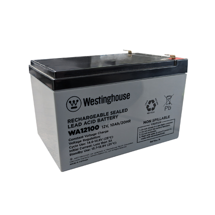 Westinghouse WA12100N-F2 12V 10Ah F2 Terminal Sealed Lead Acid Rechargeable Battery