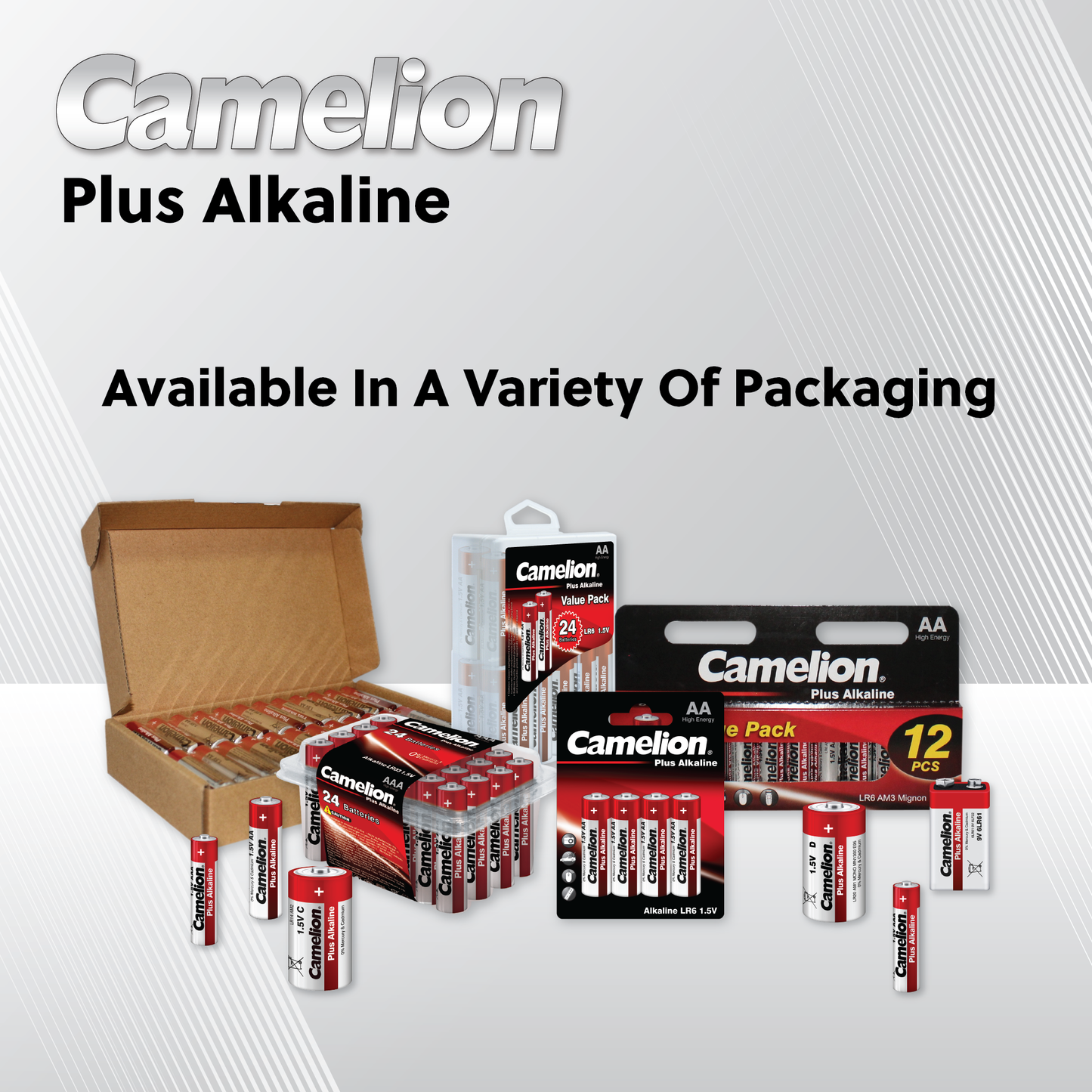 Camelion AA Plus Alkaline Eco Battery Pack of 4 Long Lasting Power for Everyday Devices