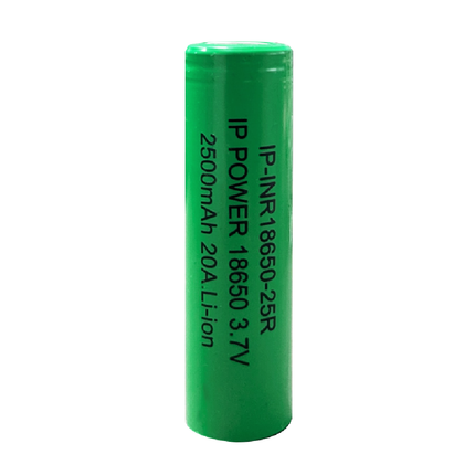 18650 Li-Ion 2500mAh 3.7V 20A Rechargeable Battery Flat Top IP Powre