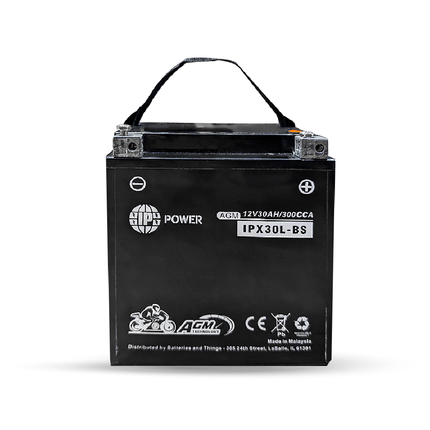 IP Power 30L-BS 12V 30Ah AGM High-Performance Motorsport Battery