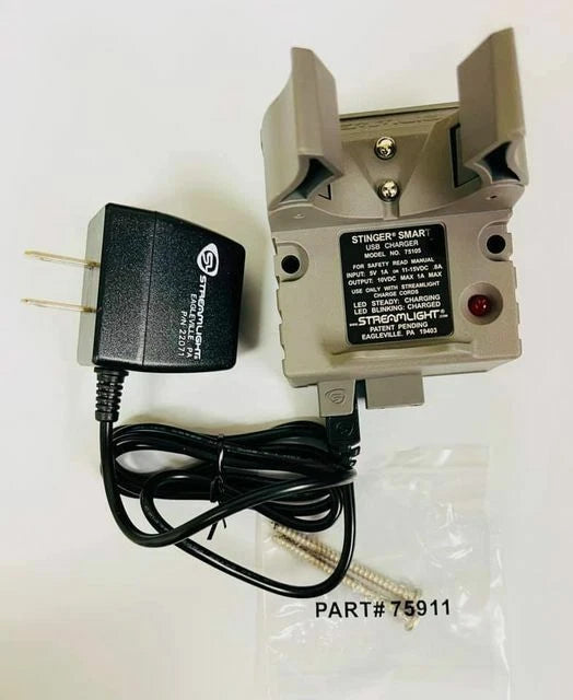 Streamlight 75105 22071 120V AC Charger Base and Cord for Stinger Flashlights OEM